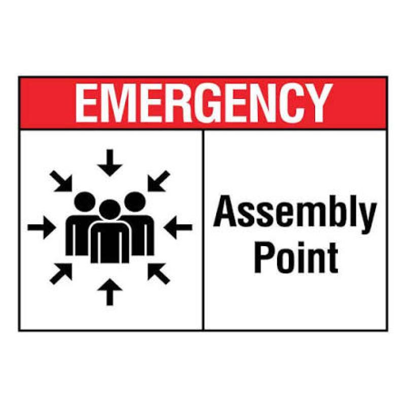 Safety Signs — Hard Hat Area, No Smoking, Assembly Point, etc.