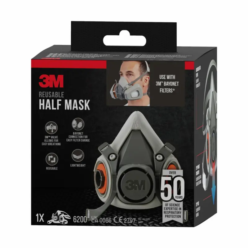 Half-Face Respirator — 3M 6200